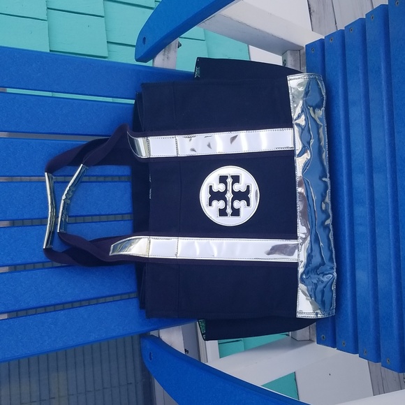 Tory Burch Handbags - Large Tory Burch Canvas Tote